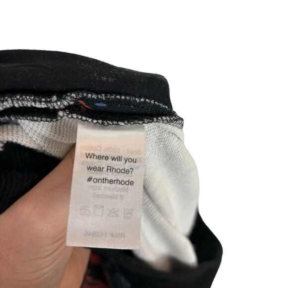 Rhode Harry Print French Terry Cotton Jogger Pants Women's X-Large - Picture 10 of 11